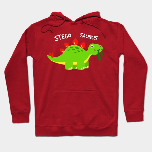 Cute Stegosaurus for Kids Hoodie by samshirts